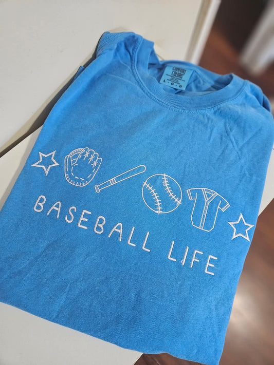 Baseball Life Embroidered