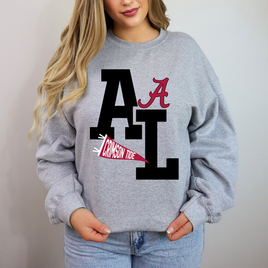 Black Alabama Bold with Pennant Flag