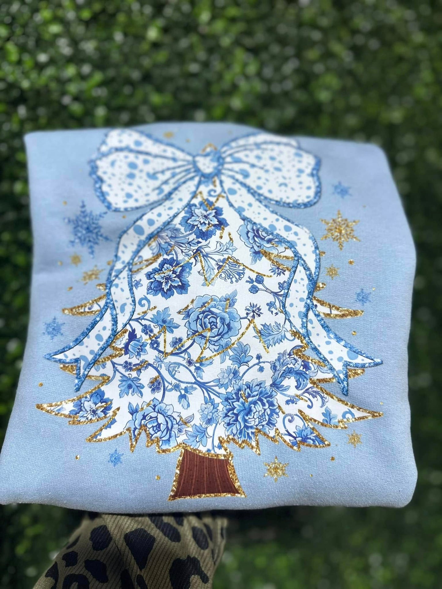 Blue Floral Christmas