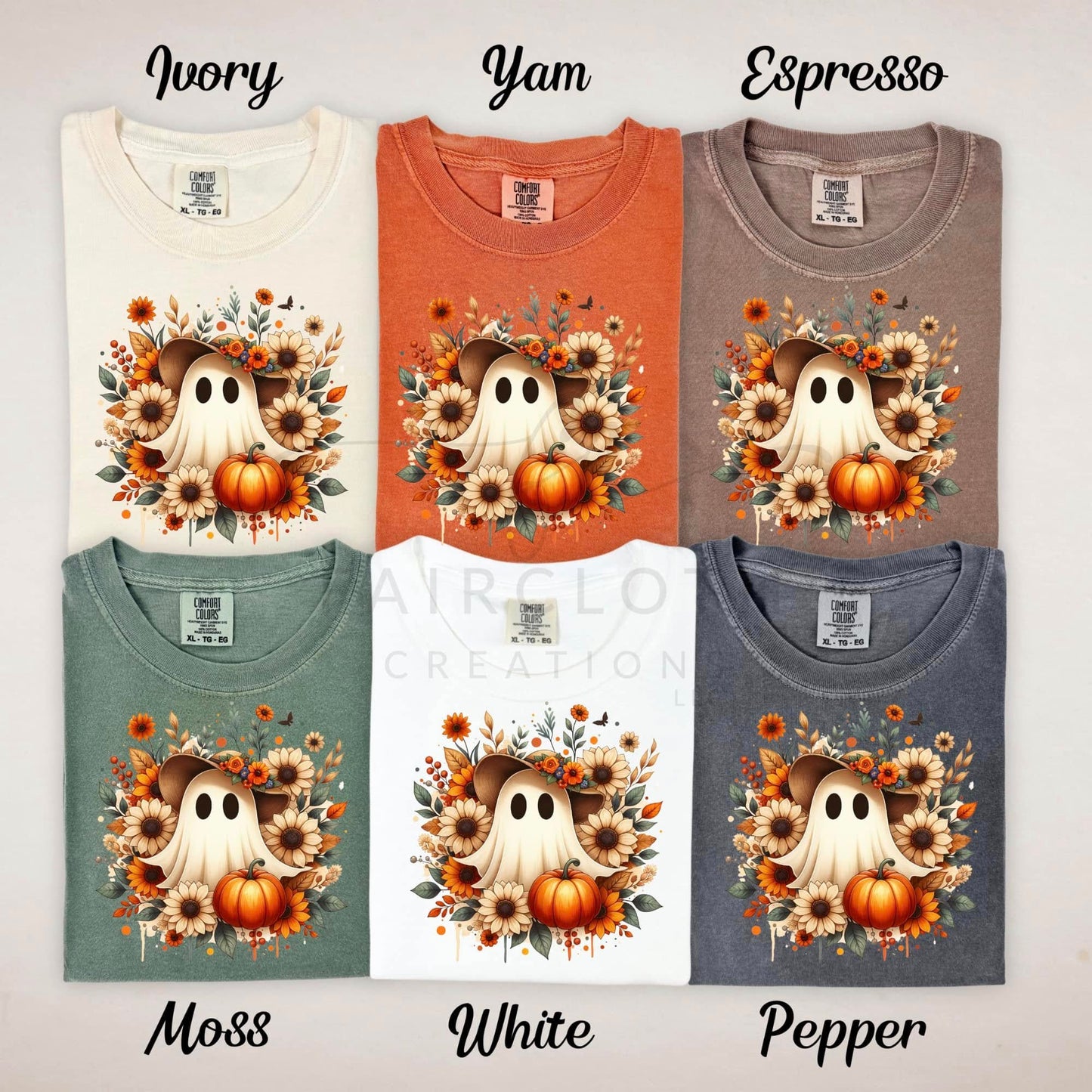 Boho Ghost with Sunflowers