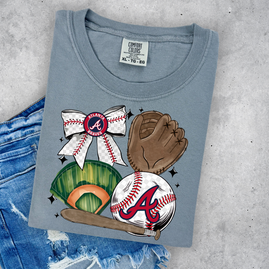 Braves Ball Glove Field Bow