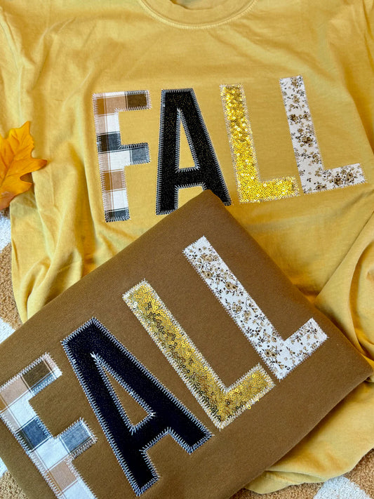 Fall Mutli Brown Theme Embroidered Applique