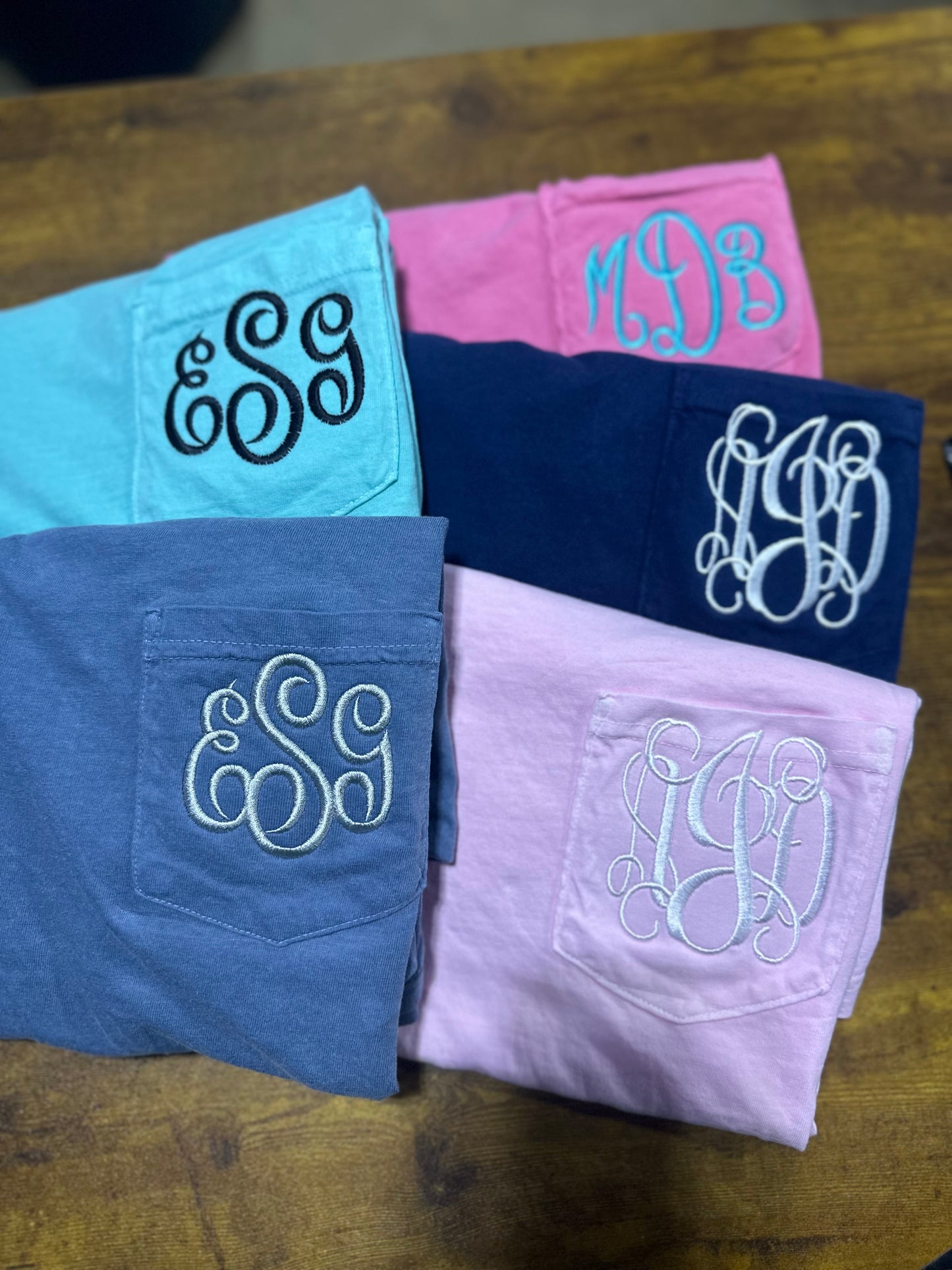 Embroidered Monogram- Regular and Pocket