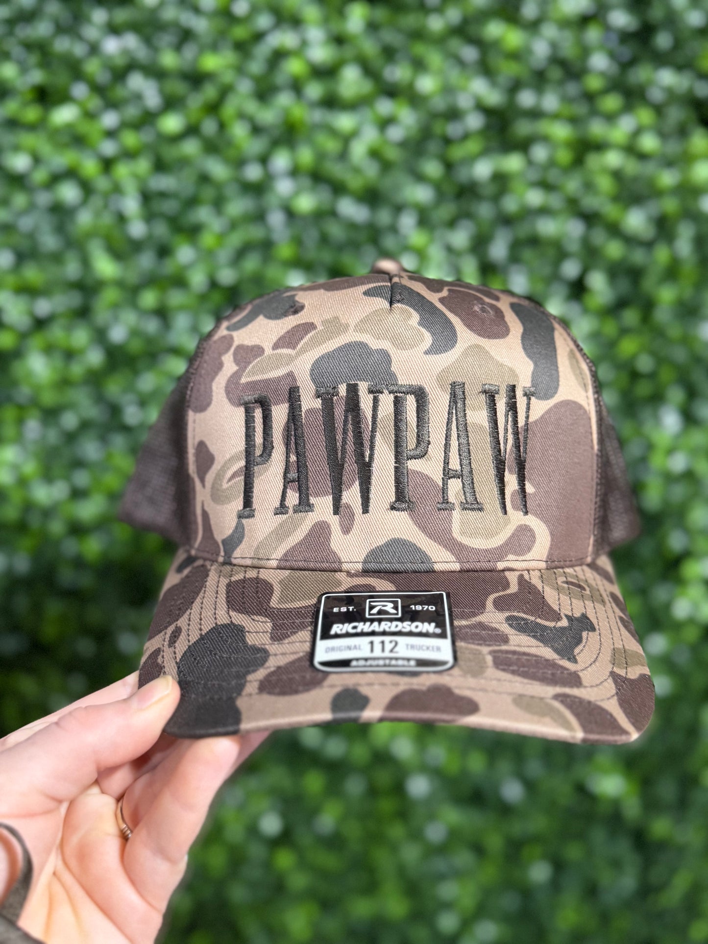 One Word Camo Embroidered Hat