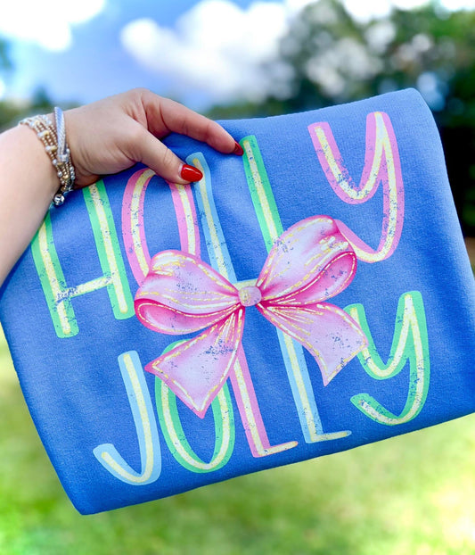 Holly Jolly Pink Bow