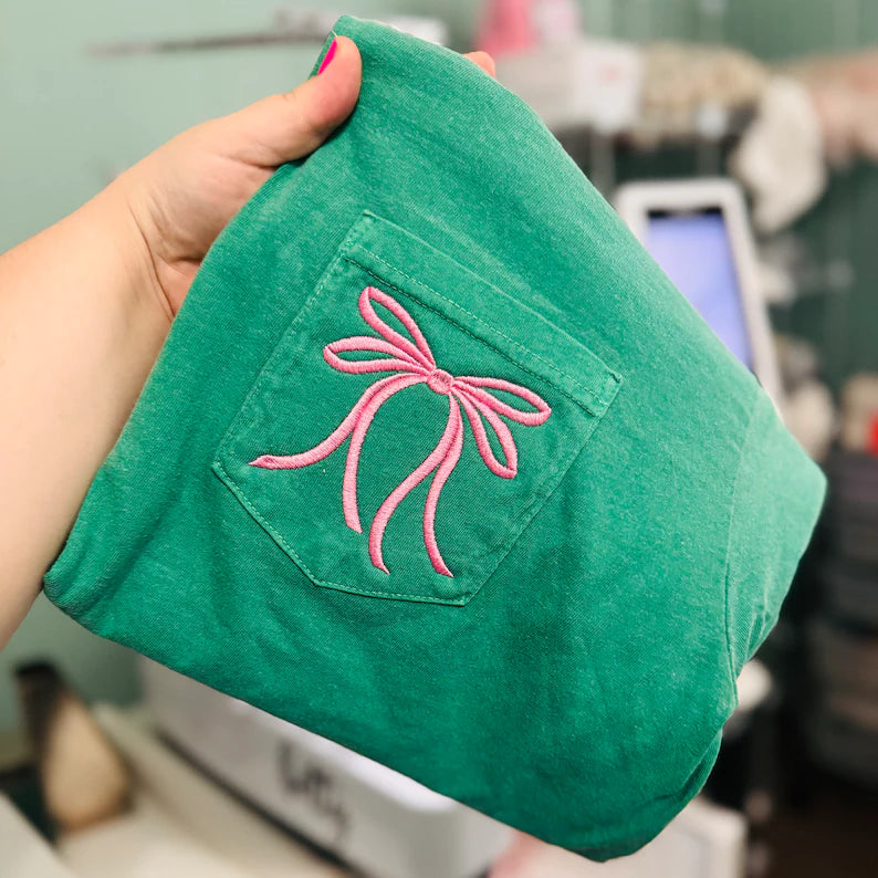 Embroidered Dainty Bow
