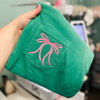 Embroidered Dainty Bow