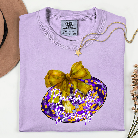 Purple Gold Disco Football Bainbridge Bearcats