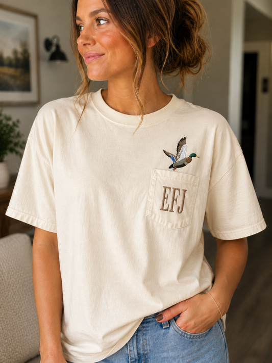 Mallard With Monogram Pocket Tee