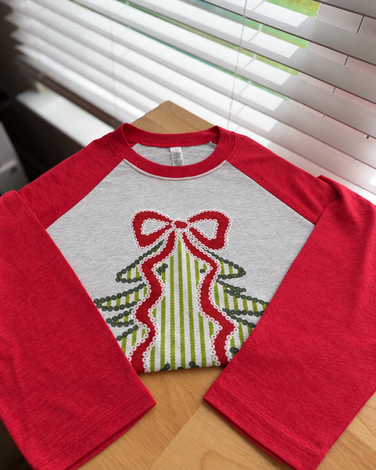 RTS- Christmas Tree Raglan