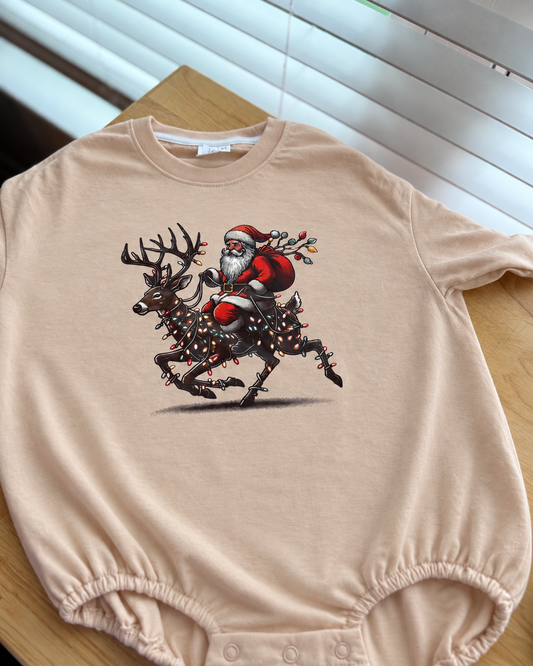 RTS- Santa Riding Deer Bubble
