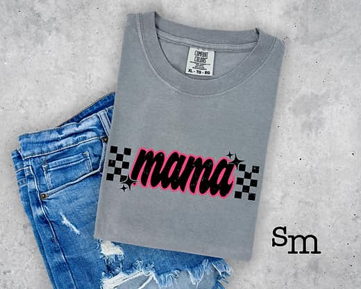 Checkered Mama Hot Pink