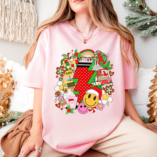 Christmas Bolt Smiley Face