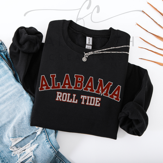 Curved- Alabama- Crimson and Grey