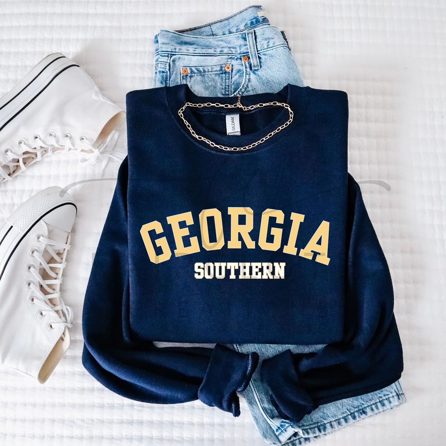 Curved- Georgia Southern- Gold and White