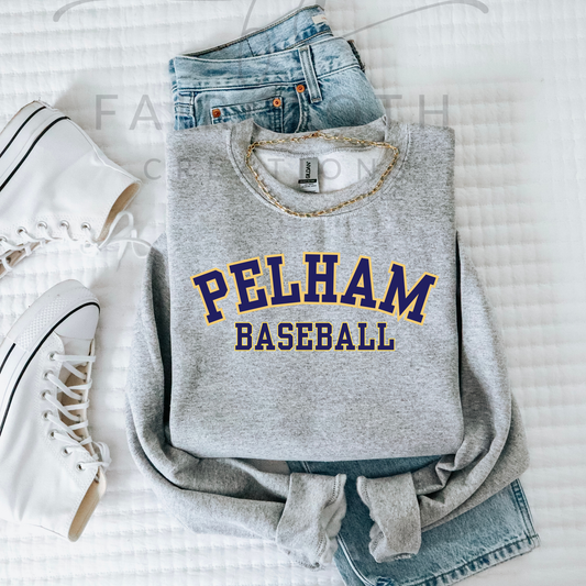 Curved- Pelham Baseball- Navy and Gold