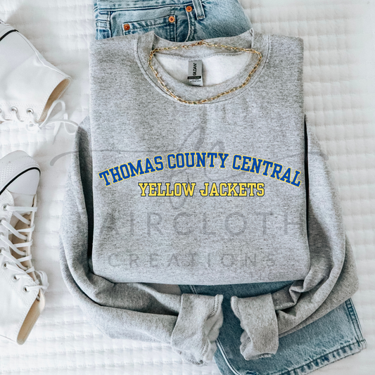 Curved- Thomas County Central- Blue and Gold