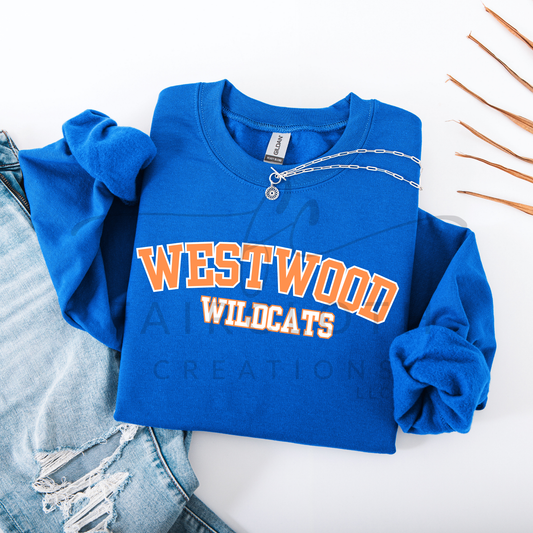 Curved- Westwood- Orange and White