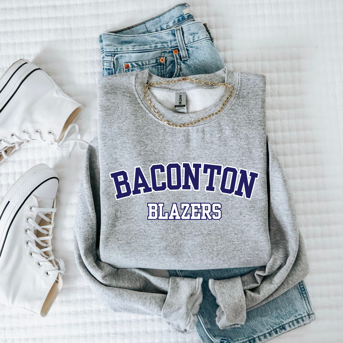 Curved Baconton Blazers- Navy and White