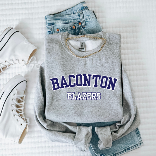 Curved Baconton Blazers- Navy and White