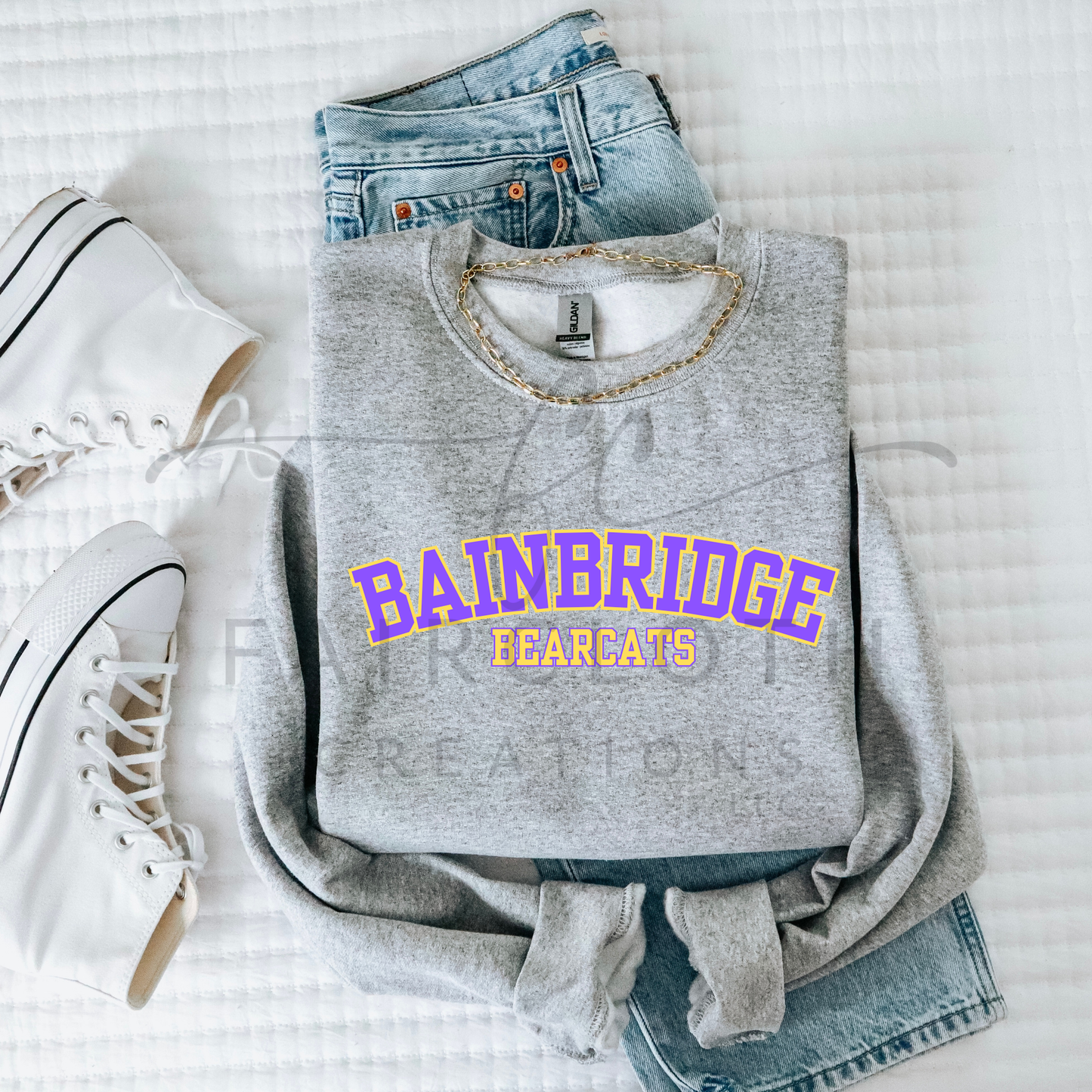 Cruved- Bainbridge Bearcats- Purple and Gold
