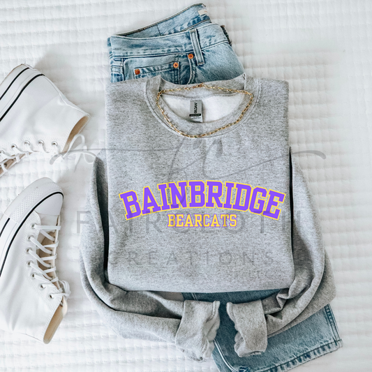 Cruved- Bainbridge Bearcats- Purple and Gold