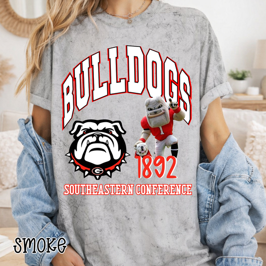 Curved Bulldogs with Mascot