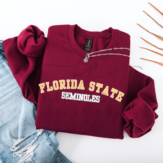 Curved- Florida State- Gold and White
