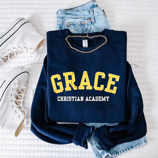 Curved Grace Cougars- Gold and White