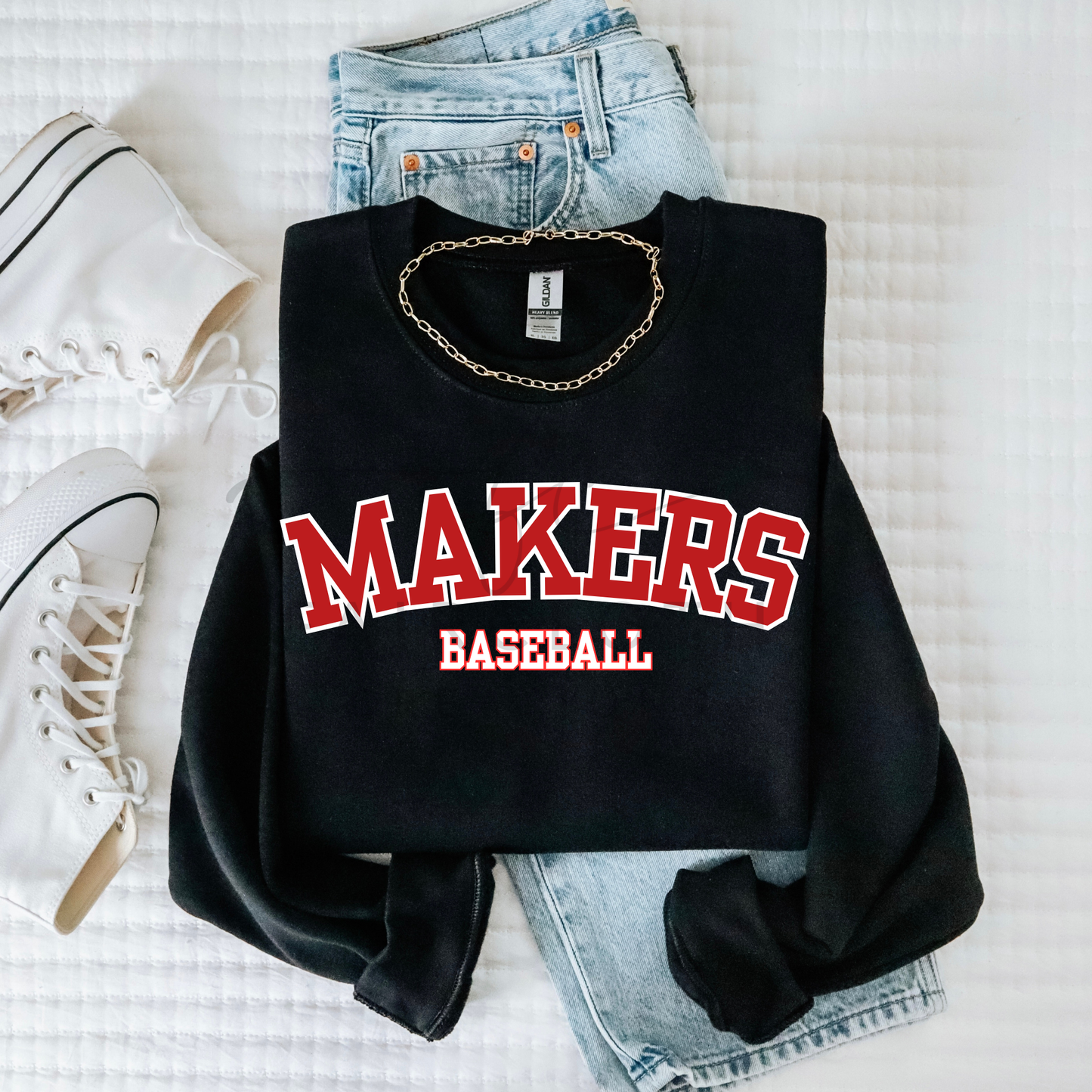 Curved- Makers Baseball- Red and White