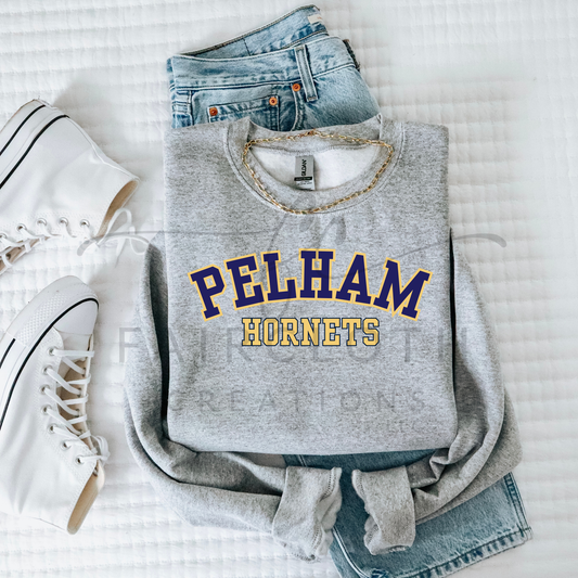 Curved- Pelham Hornets- Navy and Gold
