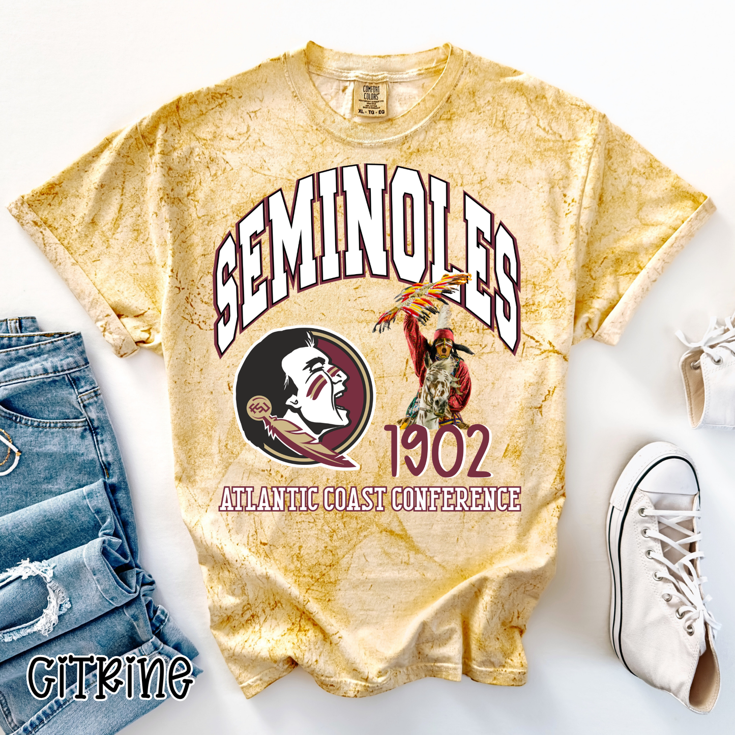 Curved Seminoles with Mascot