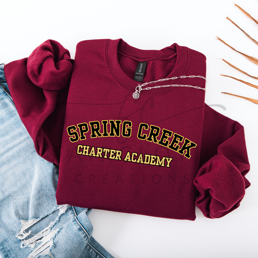 Curved- Spring Creek Charter- Black and Gold