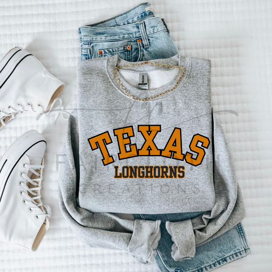 Curved- Texas Longhorns- Orange and Black