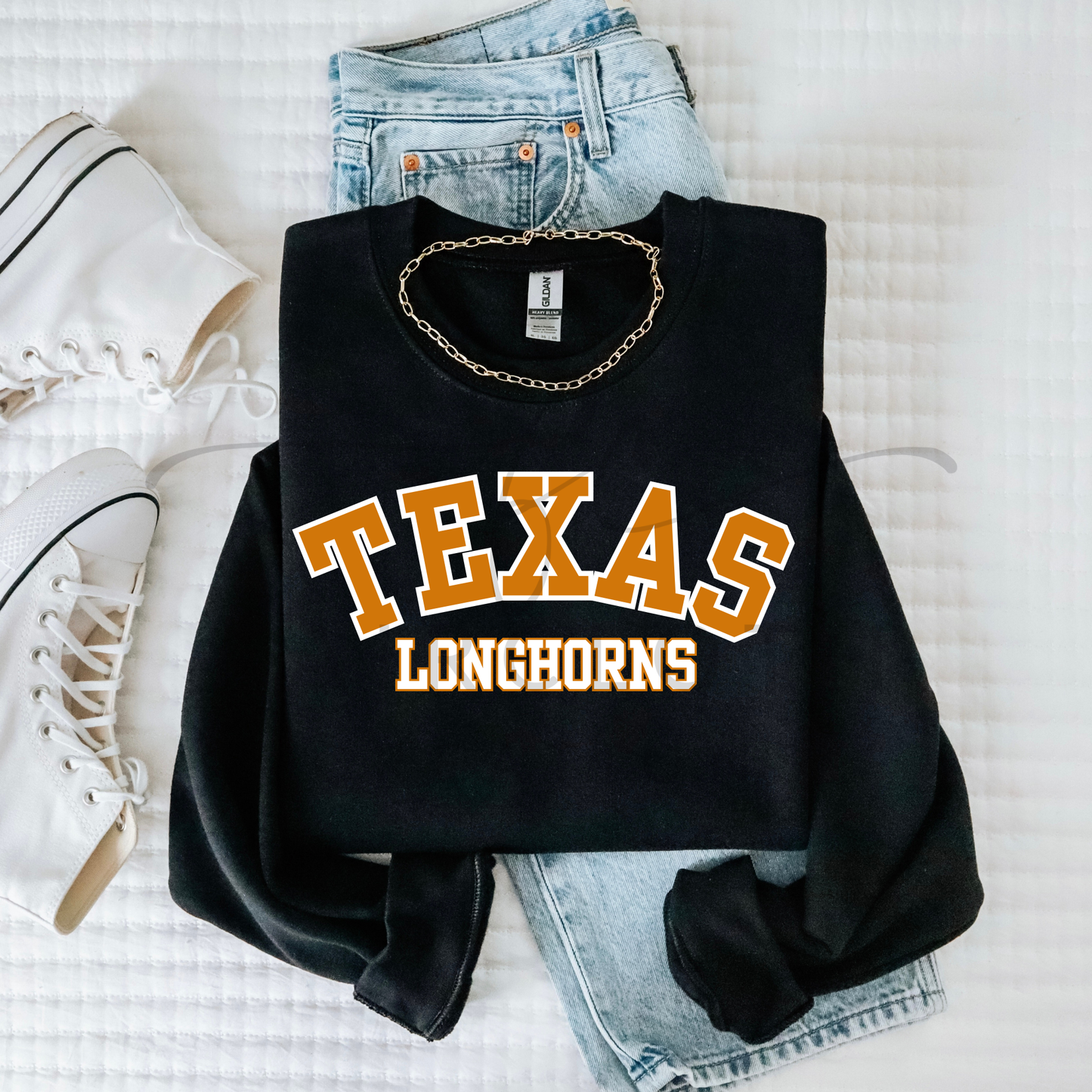 Curved- Texas Longhorns- Orange and White