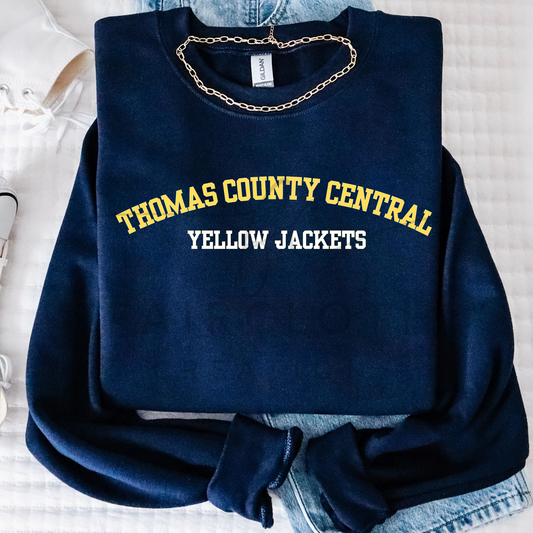Curved- Thomas County Central- Gold and White