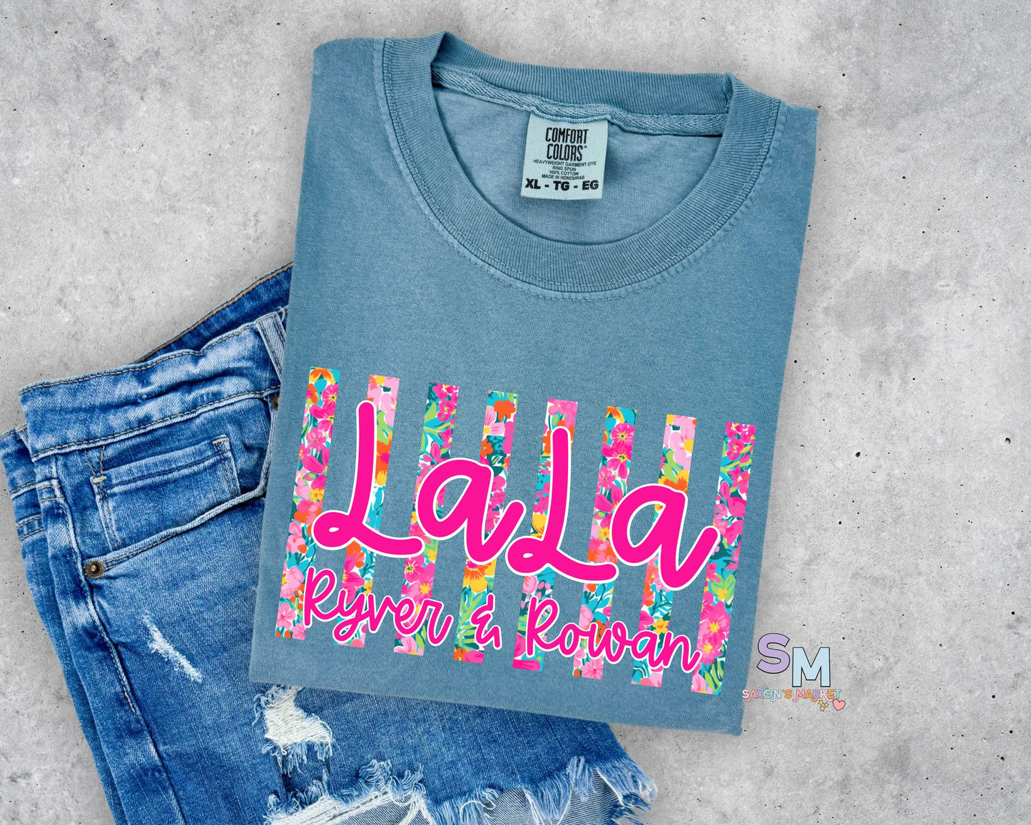 Custom Floral Lines with Names