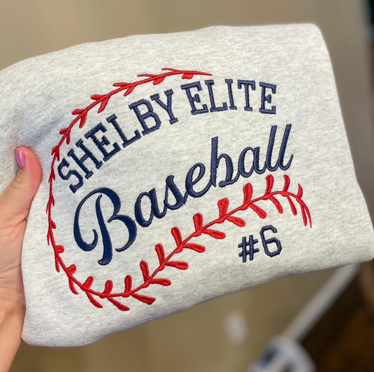 Customizable Baseball Embroidered
