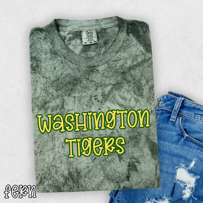 Washington Tigers Pop Name with Outline