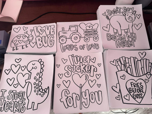 Valentines Day Coloring Shirts