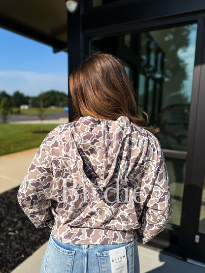 BIRDIE Duck Camo Quarter Zip Pullover