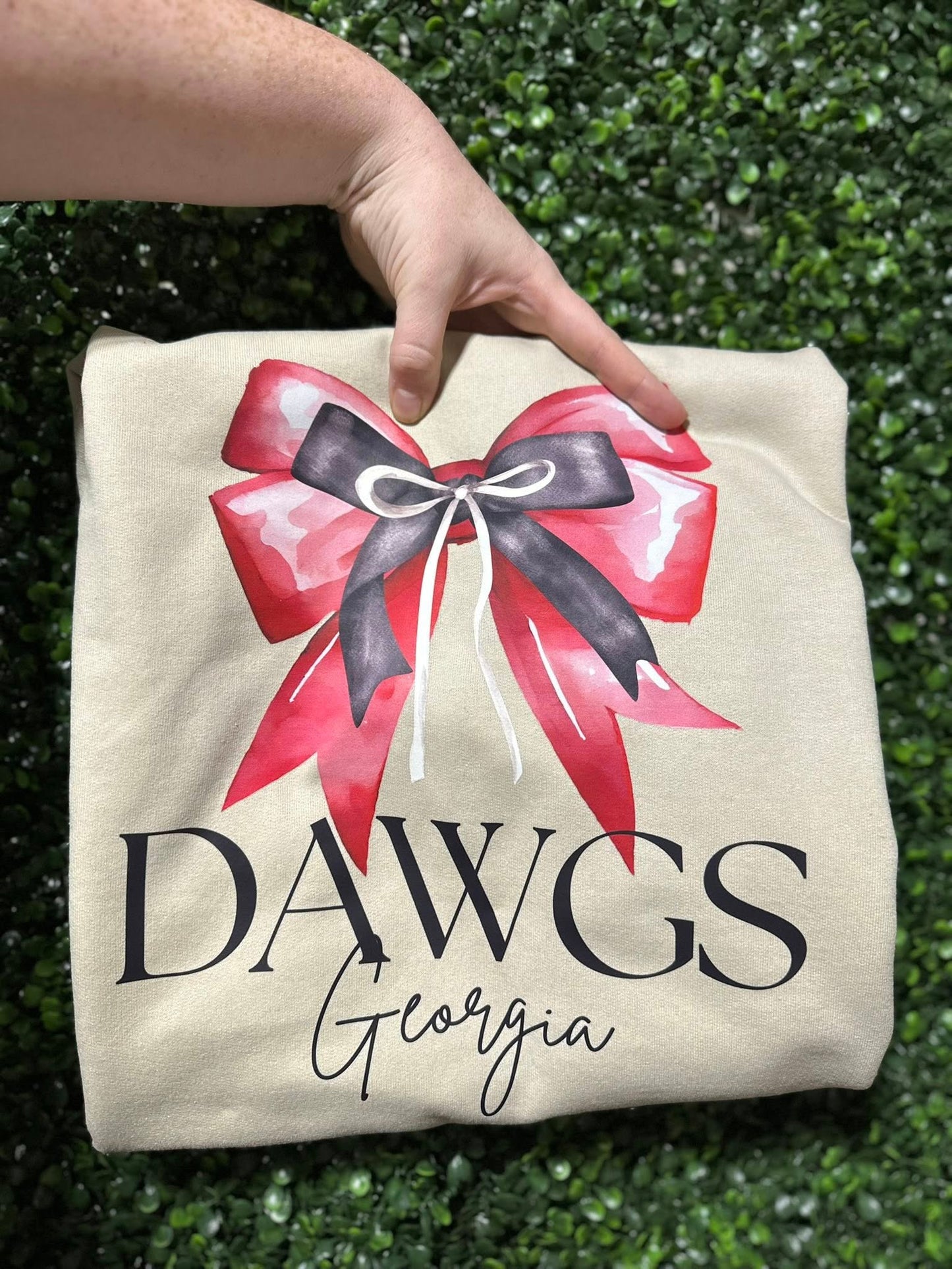 Dawgs Georgia Red and Black Bow