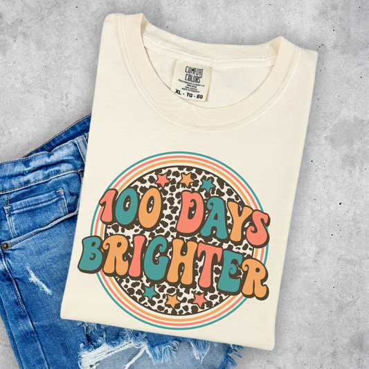 101 Days of School Leopard Circle Brighter