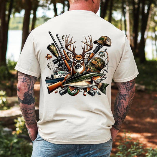 Deer with Fish and Rifles