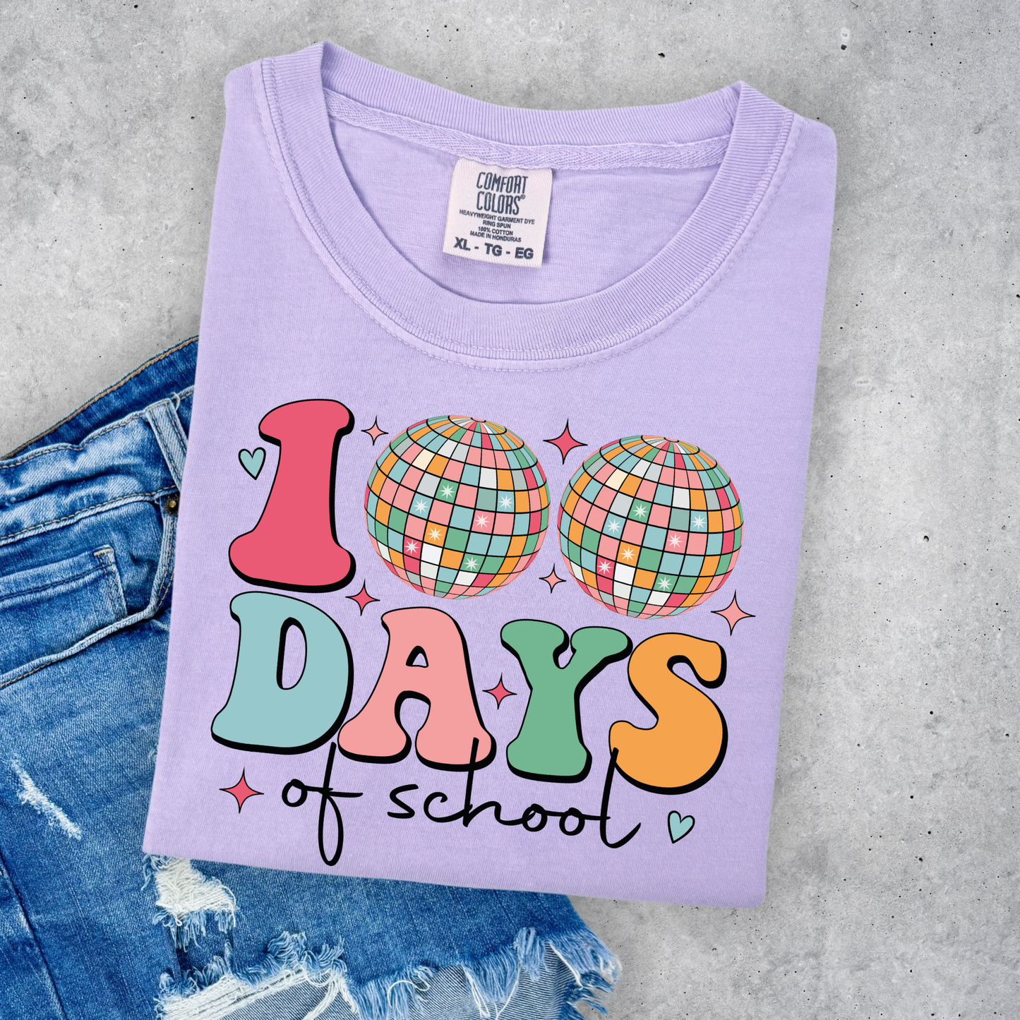 101 Days of School Colorful Disco Balls