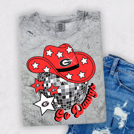 Disco Ball Cowboy Hat Georgia Bulldogs