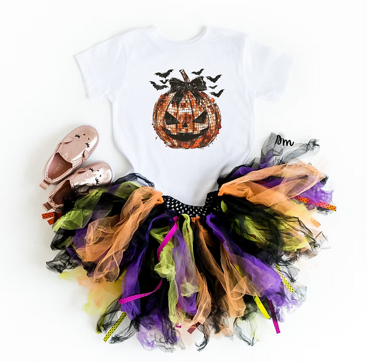 Disco Pumpkin Bow