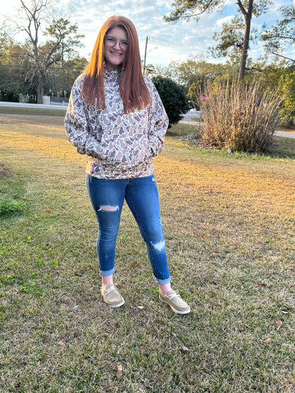 BIRDIE Duck Camo Quarter Zip Pullover