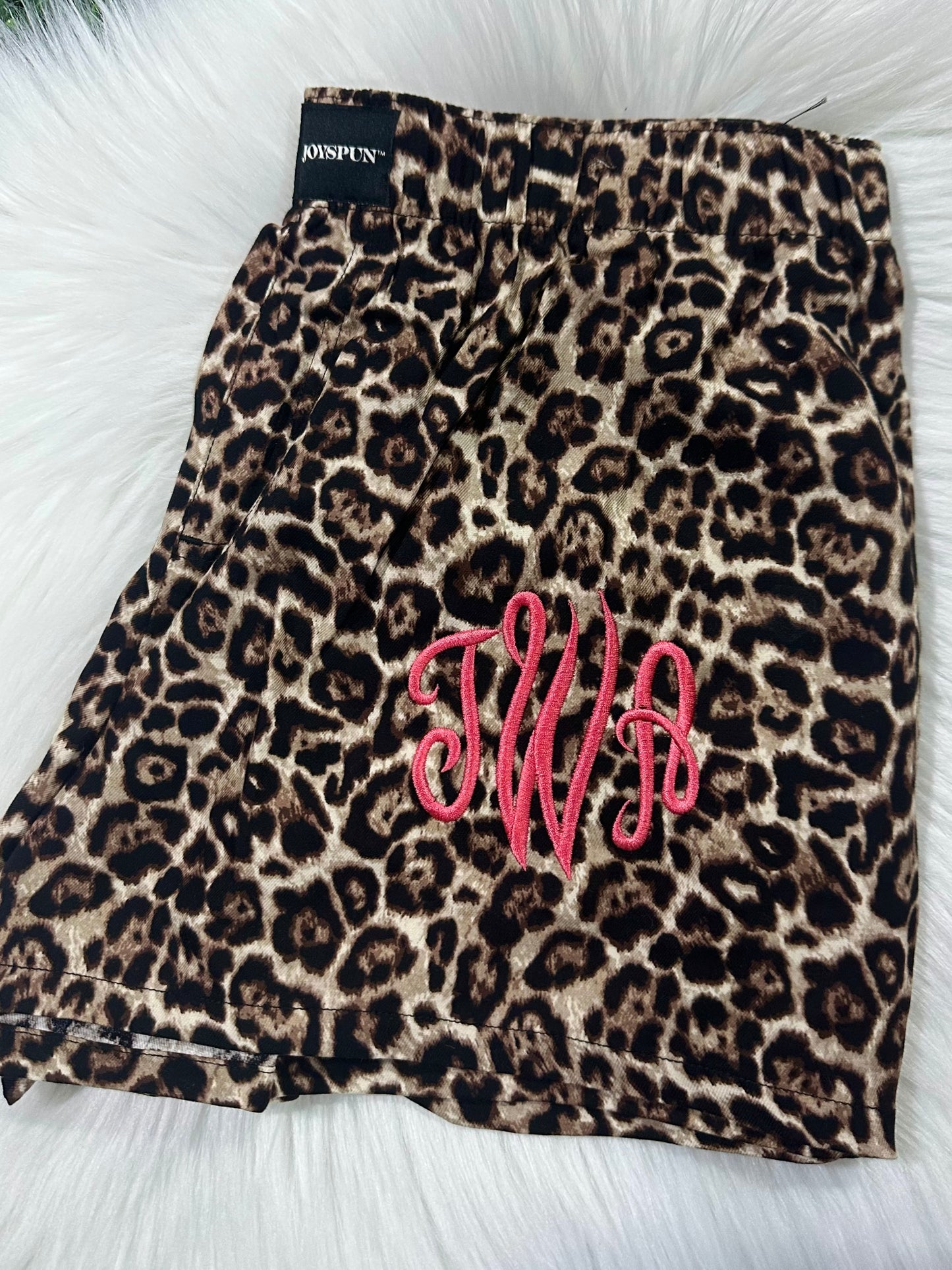 Embroidered Monogram PJ Shorts