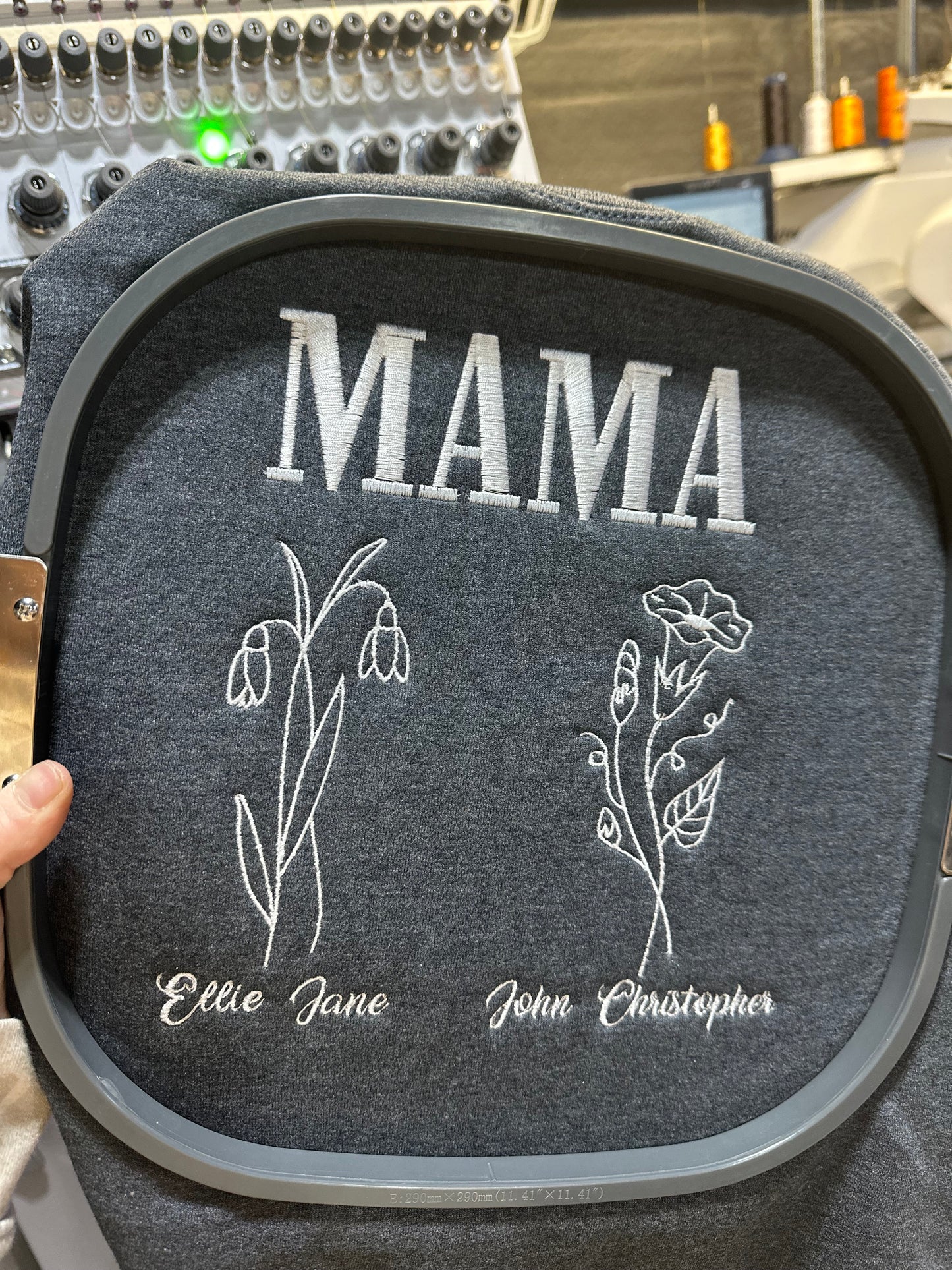 Birth Month Flowers Embroidered Sweatshirt